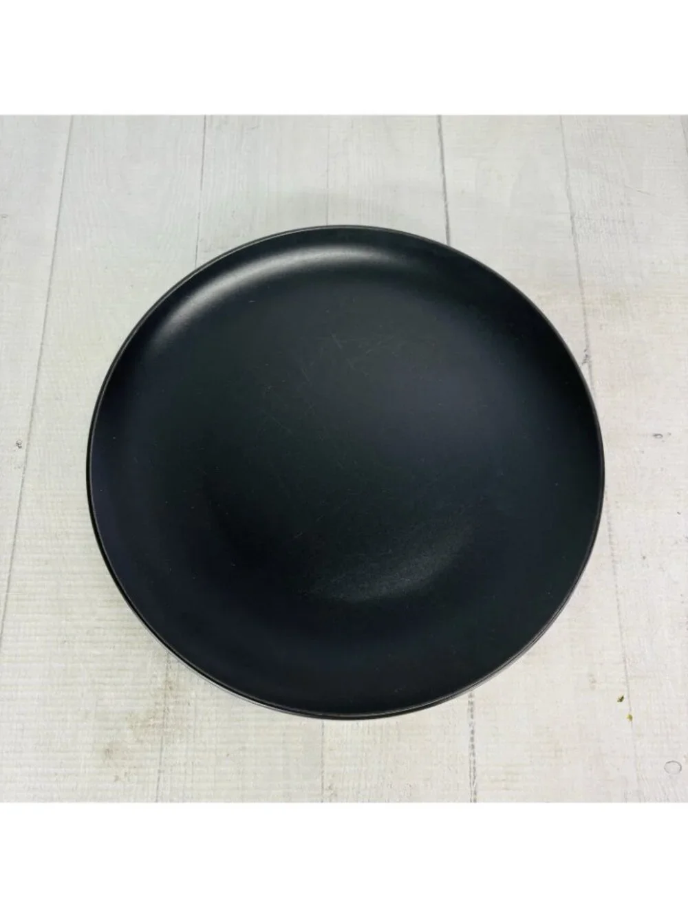 Ikea of Sweden 12011 Solid Black Matte Round Stoneware 10.25